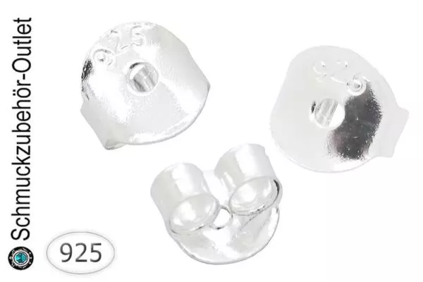 Ohrring Stopper - 925 Sterling Silber, 2 Stück