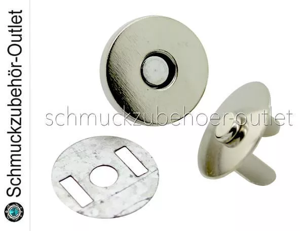 Magnetverschluss für Taschen rund stark (Ø: 18 mm), 1 Stück