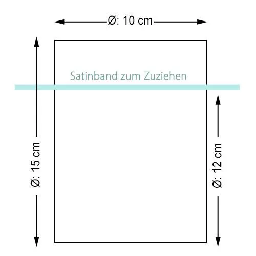 Organzabeutel, braun, 10x15 cm, 5 Stück