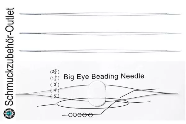 Edelstahl Big-Eye-Nadel (12.5 cm), 1 Stück