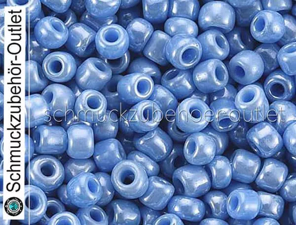 Rocailles hellblau opak-poliert (4 mm - 6/0), 25 g
