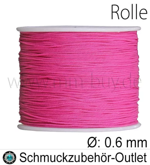 Nylonband, pink, Ø: ca. 0.6 mm, 120 Meter (Spule)